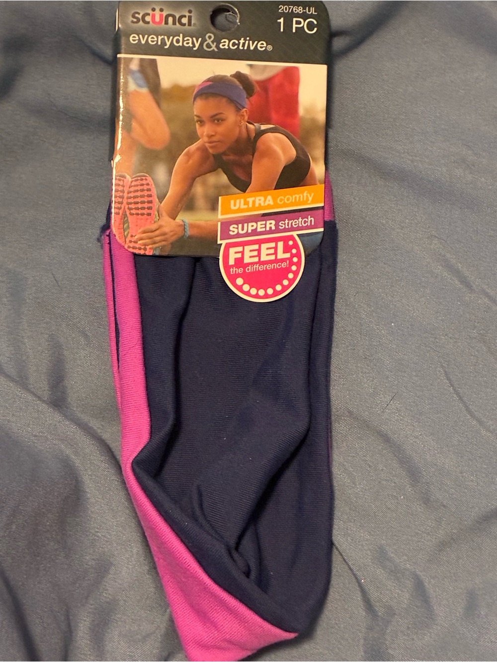 scunci navy and magenta hair bands